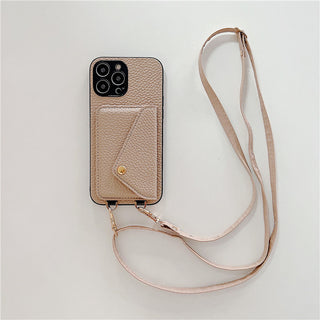 Handykette iPhone - Schwarz/Khaki/Creamywhite