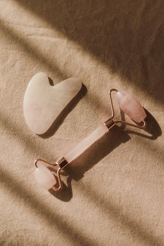 Gesichtsroller & Gua Sha Set